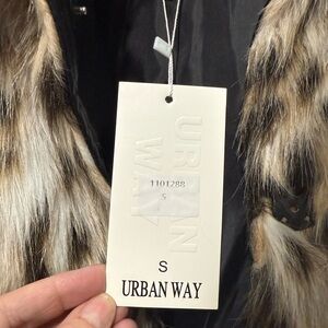 Urban Outfitters Black and Brown Teddy Jacket